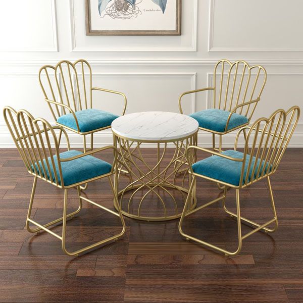 Glam Velvet Dining Room Chair Metal Dining Side Arm Chair for Restaurant Use Clearhalo ' kitchen&dining_furn' 'Dining Chairs' 'Dining Tables & Seating' 'dining_chair' 'furn' 'furn_dining_chair' 'Furniture' 'furniture_dining_chair' 'Kitchen & Dining Furniture' 'kitchen' 1200x1200_1ce8fccc-31c0-42be-95c3-c4a83dabaf15