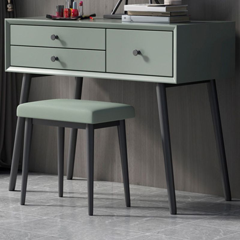 Hedendaagse houten ijdelheid make -uptafel set 3 ladekapida