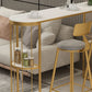 Set tavolo e sgabelli da bar ovale Glam 1/2/3 pezzi Set tavolo bar pub