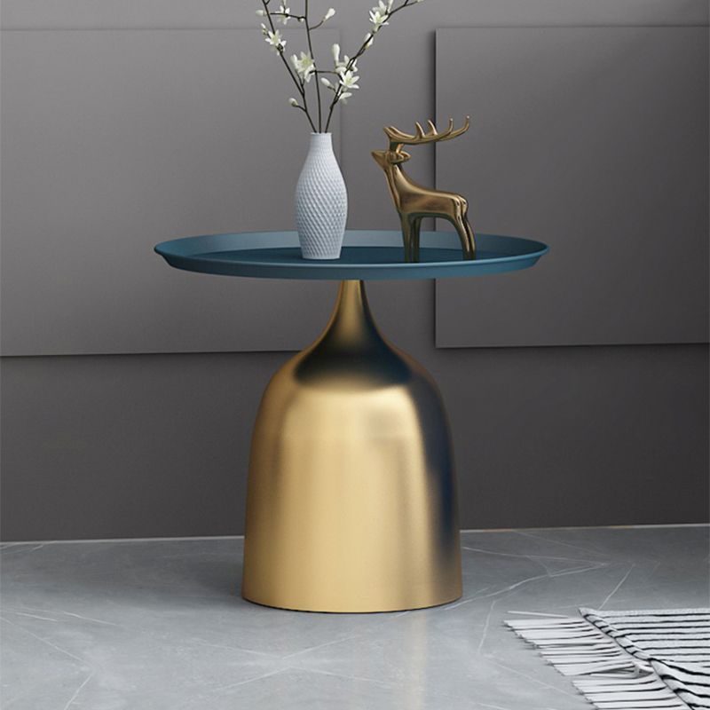 Tavolo di accento del divano di divano di metà secolo largo 11,8 "tavolo da piedistallo in metallo tavolino