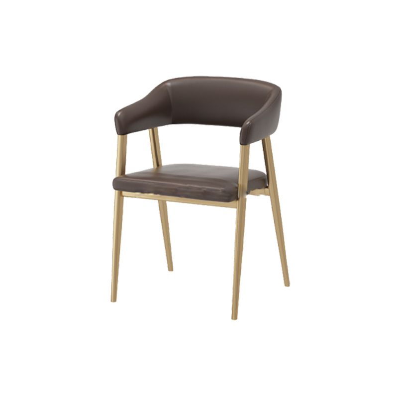 Chaises de restauration de cuisine en faux cuir en cuir avec base en métal