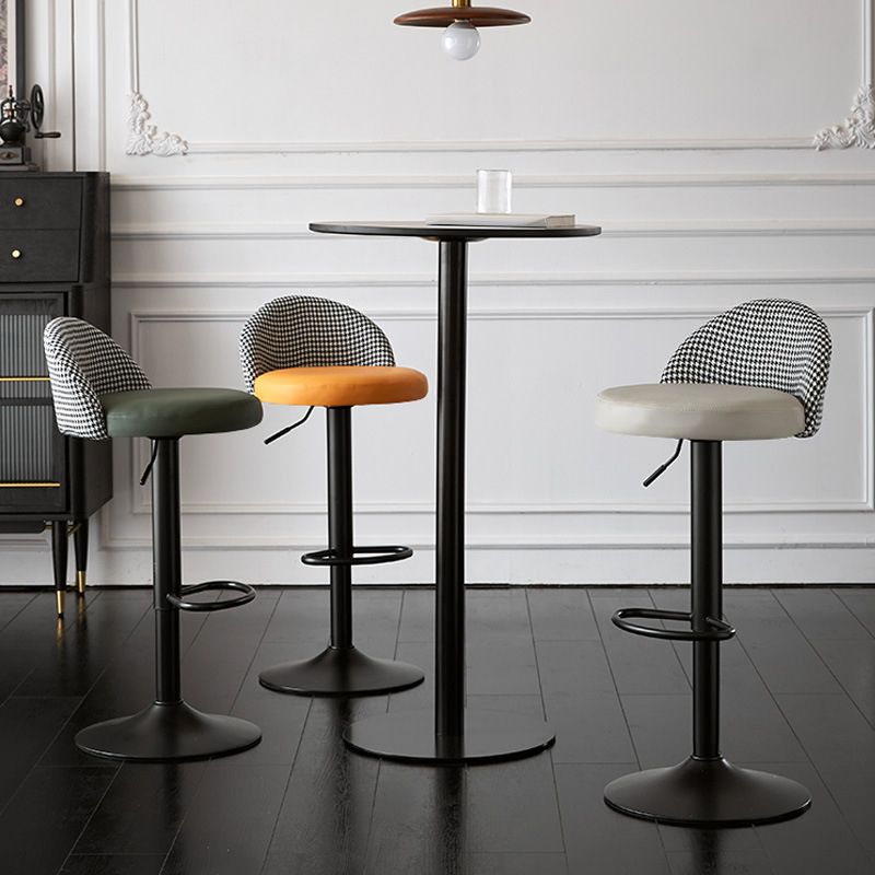 低腰ダイニングスツール調整可能な高さのバースツールクッション付き