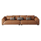 Contemporary Cushions Sloped Arm for Living Room Stationary Sofa