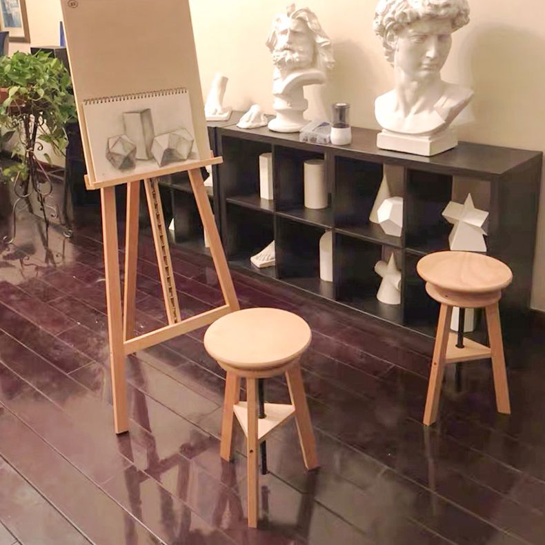 Adjustable Counter Bar Stool Contemporary Armless Wood Bar Stool for Painting Studio Clearhalo 'Bar Furniture' 'Bar Stools' 'bar_stools' 'furn' 'furn_bar_stools' 'furniture_bar_stools' 'Kitchen & Dining Furniture' 'kitchen&dining_furn' 'kitchen' 'kitchen_furn' Furniture' 1200x1200_1cf240fe-b081-44fc-b85a-0dc0db18a86f