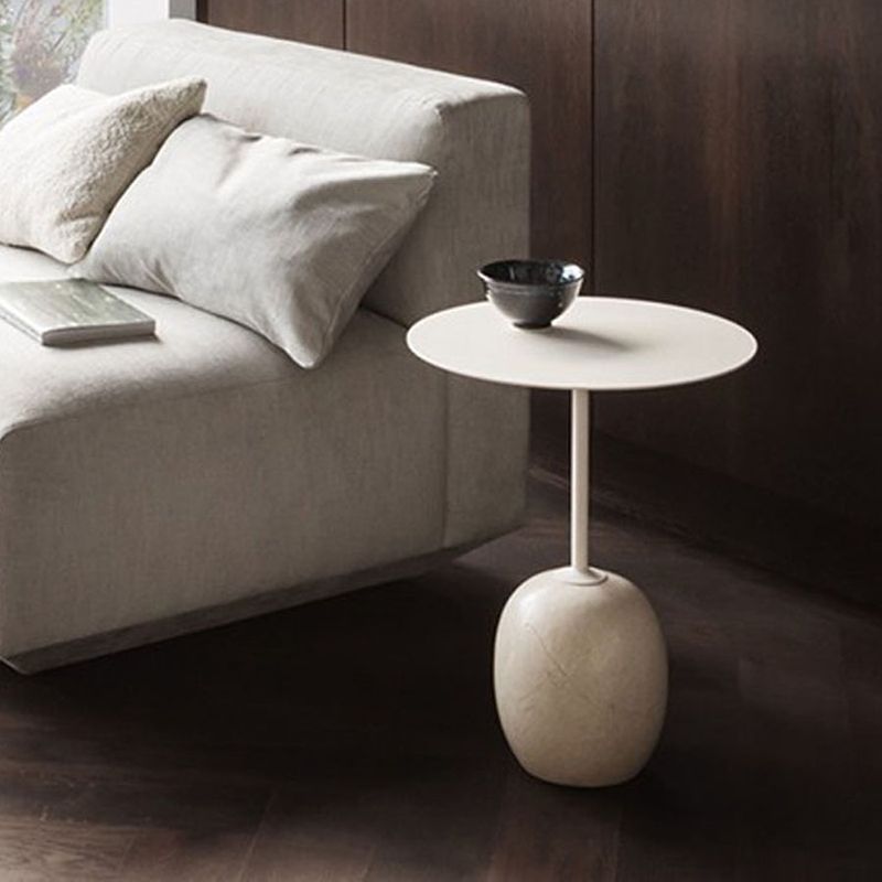 Tavolino moderno in metallo nero/nero tavolino marmo laterale