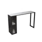 White Modern Style Table in Faux Marble and Metal with Shelf Bar Table Clearhalo 'Bar Furniture' 'Bar Tables' 'bar_tables' 'furn' 'furn_bar_tables' 'Furniture' 'furniture_bar_tables' 'Kitchen & Dining Furniture' 1200x1200_1cf29eb6-d28a-441a-b6bd-fdd4f38b030a