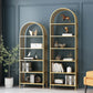 Shelves Included Glam Bookcase Standard Metal Open Back Bookshelf