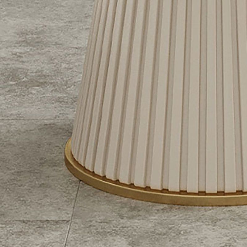 Sintered Stone Top Round Dining Table Modern White Metal Pedestal Table Clearhalo 'Dining Tables & Seating' 'Dining Tables' 'dining_table' 'furn' 'furn_dining_table' 'Furniture' 'Kitchen & Dining Furniture' 1200x1200_1cf5345a-e1fd-410d-8d6d-598d1e6c5154