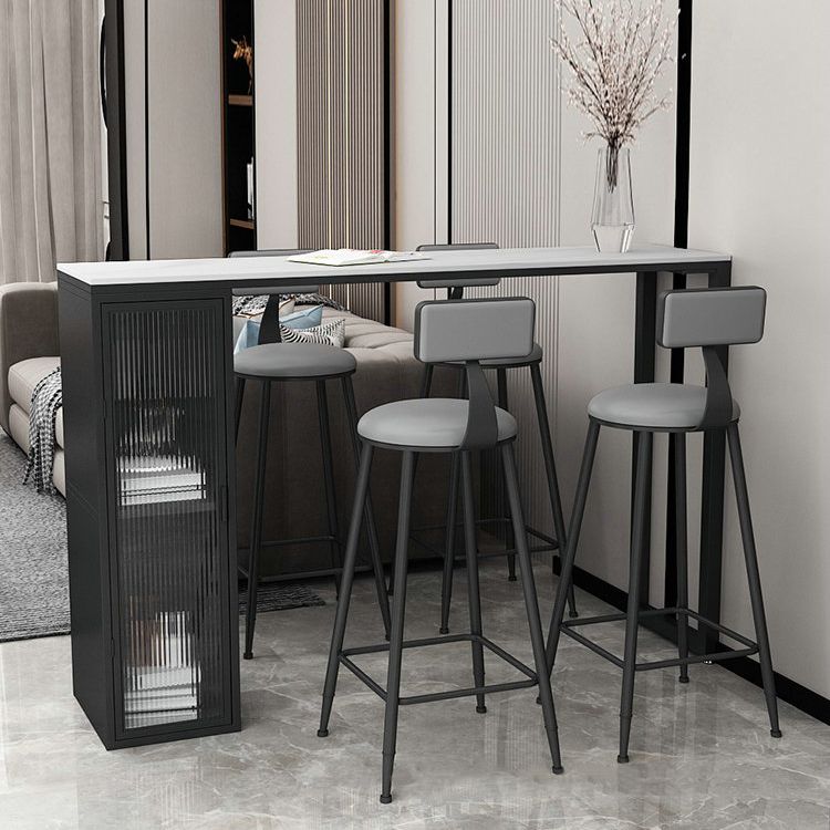 Contemporary Style Bar Counter Table Sintered Stone Table for Kitchen Clearhalo 'Bar Furniture' 'Bar Tables' 'bar_tables' 'furn' 'furn_bar_tables' 'Furniture' 'Kitchen & Dining Furniture' 1200x1200_1cf5ed8c-56a0-485f-96ac-e7866b6ff0cb