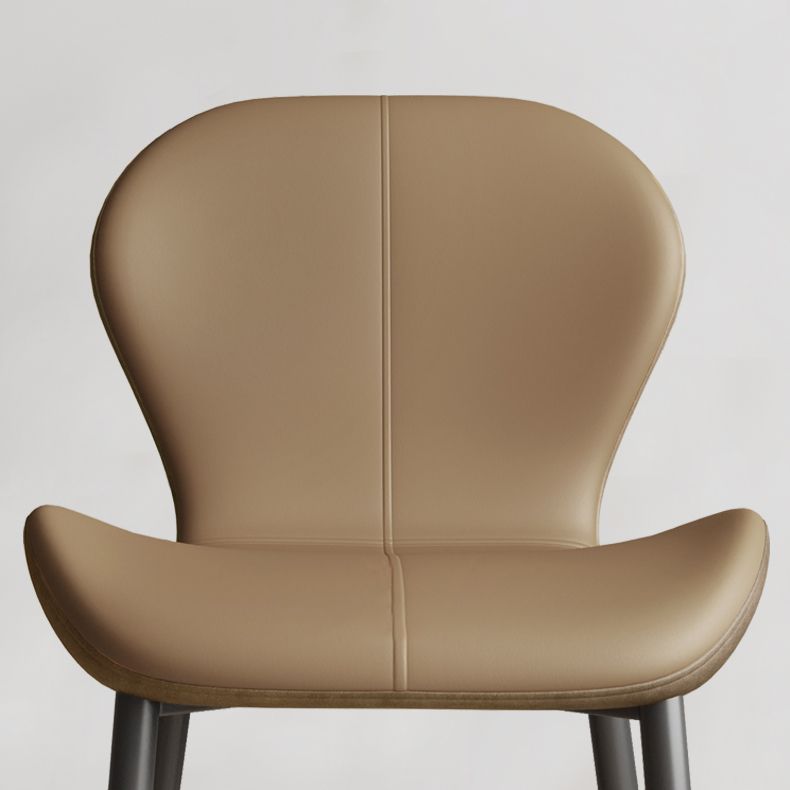Leather Contemporary Home Side Chair Wingback Matte Finish Dining Chair Clearhalo ' kitchen&dining_furn' 'Dining Chairs' 'Dining Tables & Seating' 'dining_chair' 'furn' 'furn_dining_chair' 'Furniture' 'furniture_dining_chair' 'Kitchen & Dining Furniture' 'kitchen' 1200x1200_1cf617aa-7399-4dce-b34b-554be94c9d9b