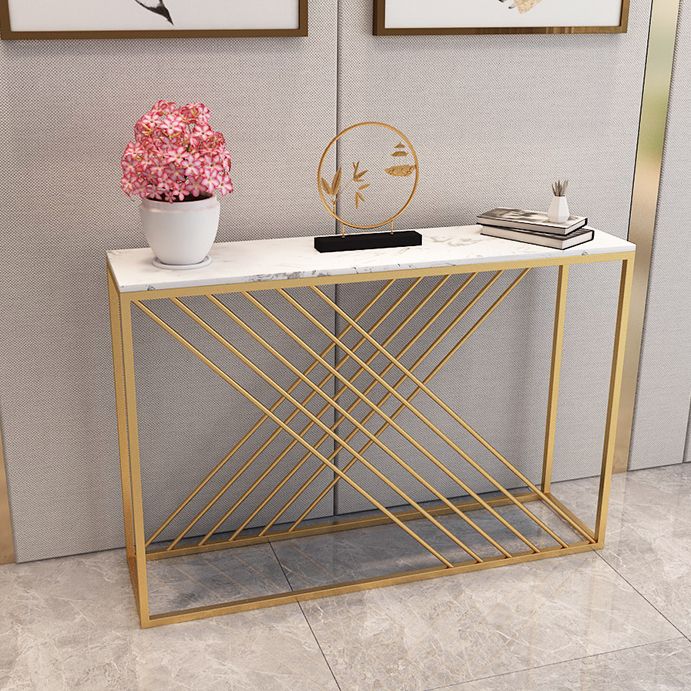 Mesa de sofá de consola de mármol contemporánea Tabla final resistente a las manchas de rectángulo para el salón