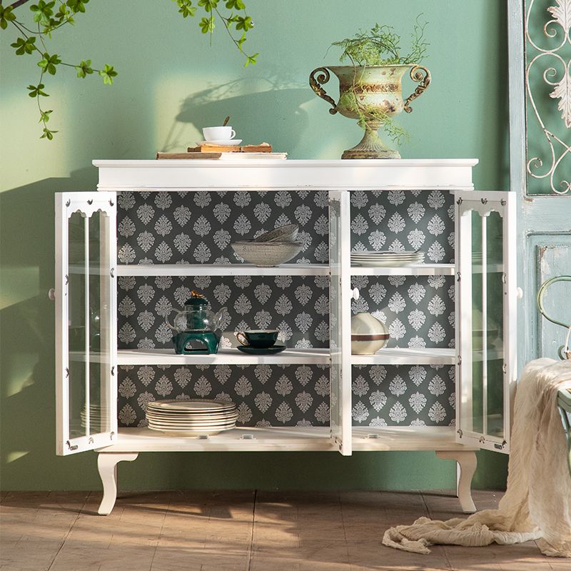 Tradizionale in legno in legno in legno in legno porte in vetro a buffet per camera da letto