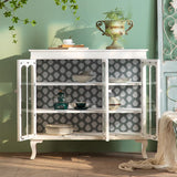 Tradizionale in legno in legno in legno in legno porte in vetro a buffet per camera da letto