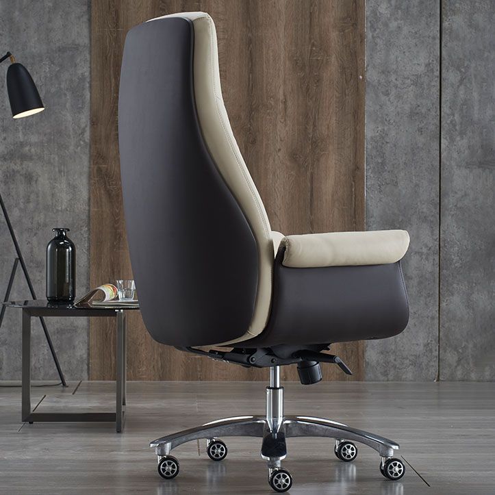 Contemporary Managers Chair Wheels Fixed Arms Tilt Mechanism Executive Chair Clearhalo 'furn' 'furn_office_chair' 'Furniture' 'furniture_office_chair' 'Office Chairs' 'Office Furniture' 'office_chair' 1200x1200_1cfabf13-dcf4-4ca1-b406-6b20a491bc52
