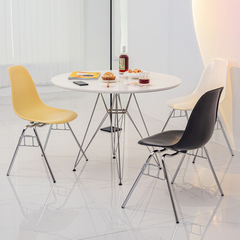 Modern Metal Dining Armless Chair Plastic Dining Side Chair for Restaurant Use Clearhalo ' kitchen&dining_furn' 'Dining Chairs' 'Dining Tables & Seating' 'dining_chair' 'Furniture' 'furniture_dining_chair' 'Kitchen & Dining Furniture' 'kitchen' 1200x1200_1cfd2043-b5fe-4e66-b494-fd45cd36fc0e