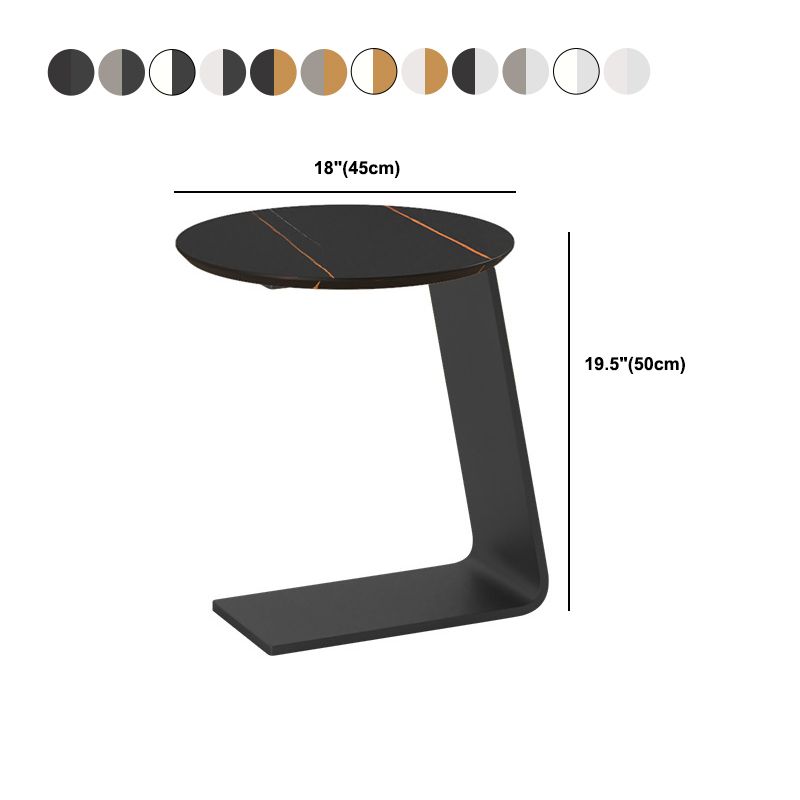 19.69" Tall Contemporary Style Side End Table Metal C Round Sofa Side Accent Table Clearhalo 'Coffee & Accent Tables' 'End & Side Tables' 'end_side_tables' 'furn' 'furn_end_side_tables' 'Furniture' 'Living Room Furniture' 1200x1200_1d00184e-6f5d-45d1-8f81-8d3f7fcaf180