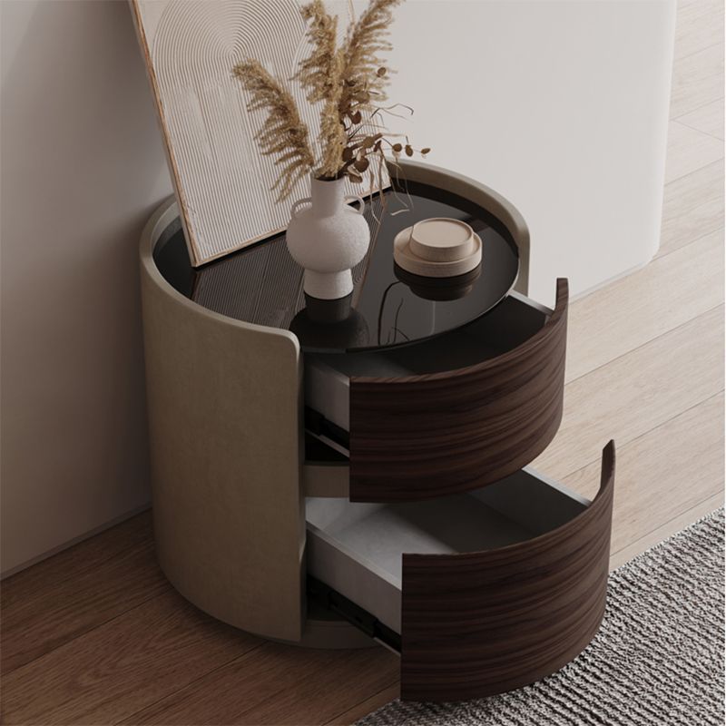 2 laden eigentijds bedkast antieke afwerking nachtkastje