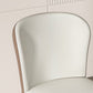 Contemporary Upholstered Dining Chairs Kitchen Dining Armless Chair in White