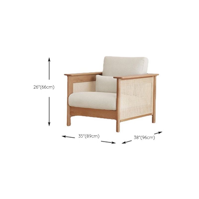 Solid Wood Sofa Square Arm Sofa with Loose Back in Natural Frame Clearhalo 'furn' 'furn_sofas' 'Furniture' 'Living Room Furniture' 'Sofa' 'sofas' 1200x1200_1d026ce5-9099-4490-94ab-5557eda7c646