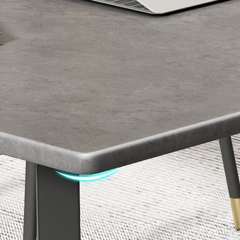 Bureau de bureau de rectangle de pierre Desk de style moderne en noir