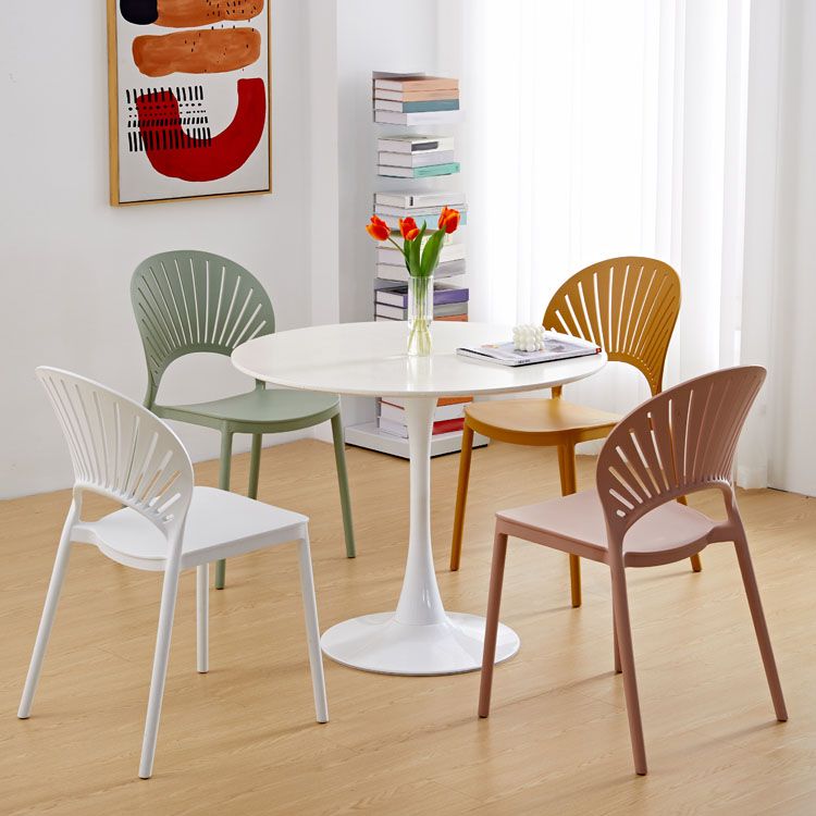 Contemporary Kitchen Stackable Chairs Plastic Dining Armless Side Chair Clearhalo ' kitchen&dining_furn' 'Dining Chairs' 'Dining Tables & Seating' 'dining_chair' 'furn' 'furn_dining_chair' 'Furniture' 'furniture_dining_chair' 'Kitchen & Dining Furniture' 'kitchen' 1200x1200_1d03ff92-81e8-484e-ad8a-adecf234b4cc