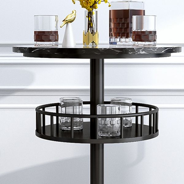 Glam Style Iron Marble Bar Table Indoor Pedestal Bistro Table - 21.6"W x 41.3"H Clearhalo 'Bar Furniture' 'Bar Tables' 'bar_tables' 'furn' 'furn_bar_tables' 'Furniture' 'furniture_bar_tables' 'Kitchen & Dining Furniture' 'kitchen&dining_furn' 'kitchen' 1200x1200_1d047196-2336-456b-8a15-2514d4b05af7