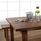Rectangle Dining Table Solid Wood Contemporary Style Brown Dinner Table for Home Kitchen