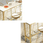 Modern Bar-height Table with White Faux Marble Top 41.3-inch Height Table for Patio Use Clearhalo 'Bar Furniture' 'Bar Tables' 'bar_tables' 'furn' 'furn_bar_tables' 'Furniture' 'Kitchen & Dining Furniture' 1200x1200_1d05bb64-e483-4c64-b56a-47557c323ad7
