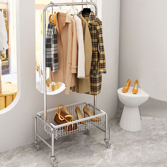 Rack de manteau industriel en métal suspension de rail de rail de stockage organisateur de l'organisateur d'entrée