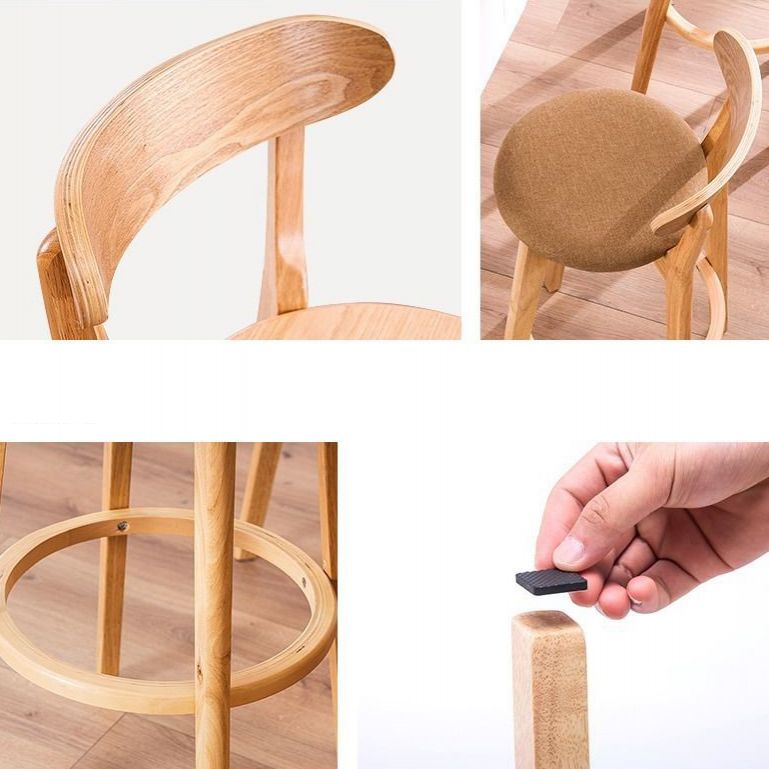 Wood Scandinavian Kitchen Dining Room Armless Stool Low Back Bar Stool Clearhalo 'Bar Furniture' 'Bar Stools' 'bar_stools' 'furn' 'furn_bar_stools' 'furniture_bar_stools' 'Kitchen & Dining Furniture' 'kitchen&dining_furn' 'kitchen' 'kitchen_furn' Furniture' 1200x1200_1d0733ee-3d37-4ba2-a4dc-555d8da9cb05