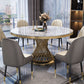 Sintered Stone Pedestal Dining Table Simplicity Style Round Table for Home Clearhalo ' dining_table' 'Dining Tables & Seating' 'Dining Tables' 'Furniture' 'furniture_dining_table' 'Kitchen & Dining Furniture' 'kitchen&dining_furn' 'kitchen' 'kitchen_dining_table' 1200x1200_1d090fb9-344d-4d1b-bd4b-4611bddfa687