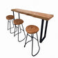 Industrial Style Bistro Bar Table Rectangle Wooden Bar Table for Dining Room