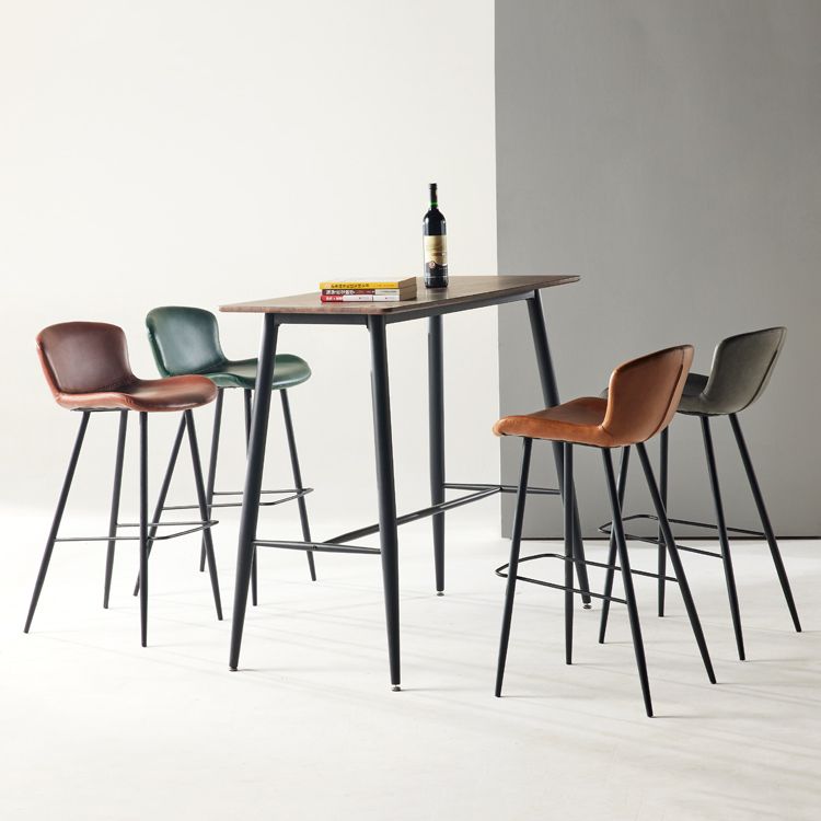 Modern Style Bar Stool Metal Base Barstools with Faux Leather Seat for Kitchen Clearhalo 'Bar Furniture' 'Bar Stools' 'bar_stools' 'furn' 'furn_bar_stools' 'furniture_bar_stools' 'Kitchen & Dining Furniture' 'kitchen&dining_furn' 'kitchen' 'kitchen_furn' Furniture' 1200x1200_1d0ce830-7dca-4ef3-91e7-7f71d28a57d6