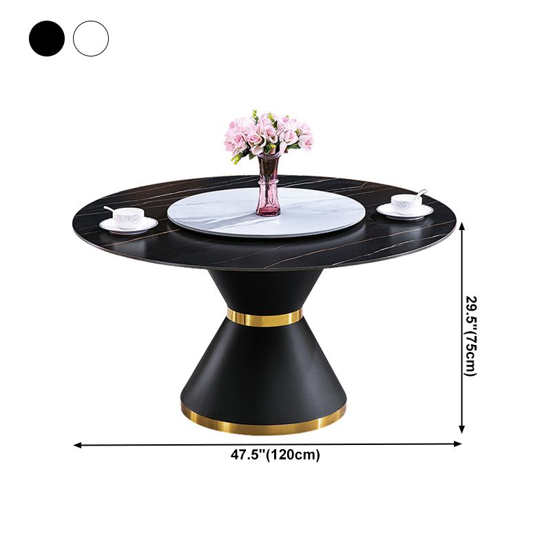 Traditional Luxury Dining Room Table Rectangle Sintered Stone Table with Pedestal Base Clearhalo ' dining_table' 'Dining Tables & Seating' 'Dining Tables' 'furn' 'furn_dining_table' 'Furniture' 'furniture_dining_table' 'Kitchen & Dining Furniture' 'kitchen&dining_furn' 'kitchen' 'kitchen_dining_table' 1200x1200_1d0ea670-2ed9-4332-b730-0ca969cd63bc