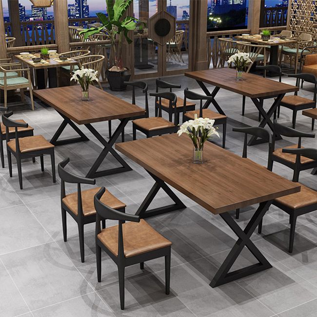 Industrial Solid Wood Dinner Room Kitchen Table Sled Base Table for Dining Room Clearhalo ' dining_table' 'Dining Tables & Seating' 'Dining Tables' 'furn' 'furn_dining_table' 'Furniture' 'furniture_dining_table' 'Kitchen & Dining Furniture' 'kitchen&dining_furn' 'kitchen' 'kitchen_dining_table' 1200x1200_1d0ee9d5-2999-4191-912c-1902a0a10155