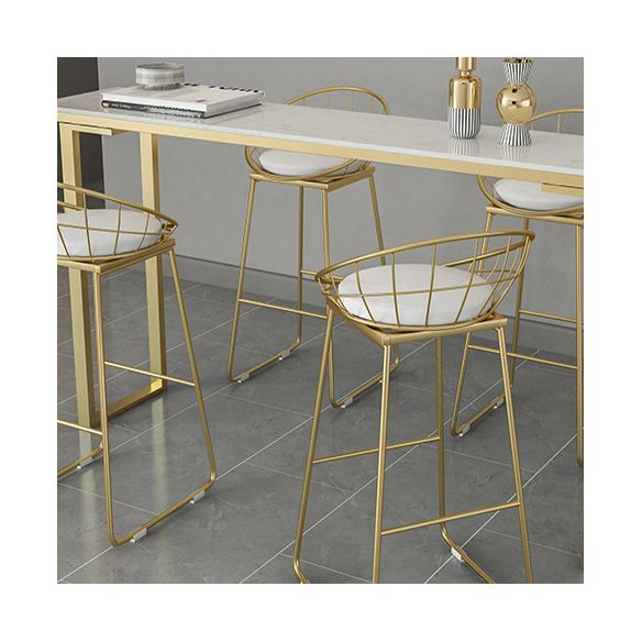 Stone Top Bar Counter Rectangle Contemporary Bar Counter with Sled Base Clearhalo 'Bar Furniture' 'Bar Tables' 'bar_tables' 'furn' 'furn_bar_tables' 'Furniture' 'furniture_bar_tables' 'Kitchen & Dining Furniture' 1200x1200_1d0f391f-89e5-4b4a-90e0-813051b0dc63