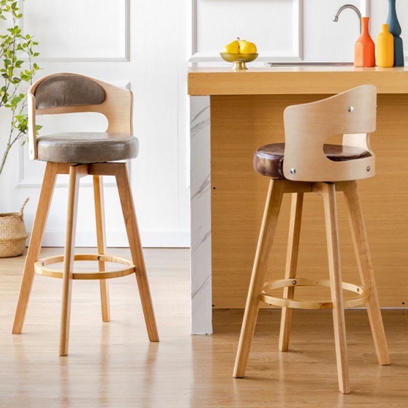 Contemporary Style Low Back Barstools with Cushion Upholstered Bar Stools Clearhalo 'Bar Furniture' 'Bar Stools' 'bar_stools' 'Furniture' 'furniture_bar_stools' 'Kitchen & Dining Furniture' 1200x1200_1d0f46bd-56e0-4480-8b31-8f4a87159653