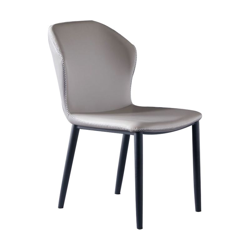 Modern Leather Restaurant Side Chair Matte Finish Wingback Dining Chair Clearhalo ' kitchen&dining_furn' 'Dining Chairs' 'Dining Tables & Seating' 'dining_chair' 'furn' 'furn_dining_chair' 'Furniture' 'furniture_dining_chair' 'Kitchen & Dining Furniture' 'kitchen' 1200x1200_1d113a94-a506-43fb-aec6-cff2285ad334