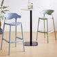 Contemporary Low Back Plastic Armless Bar Stools with Footrest