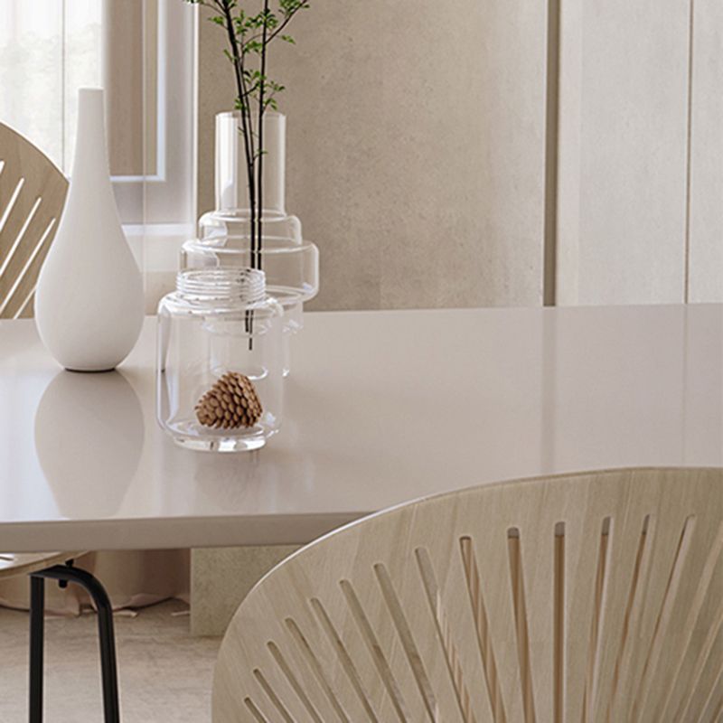Modern White Dining Table Stone Dining Table for Kitchen Use Clearhalo 'Dining Tables & Seating' 'Dining Tables' 'dining_table' 'furn' 'furn_dining_table' 'Furniture' 'Kitchen & Dining Furniture' 1200x1200_1d13371b-46f8-48df-b293-9de1650aebac