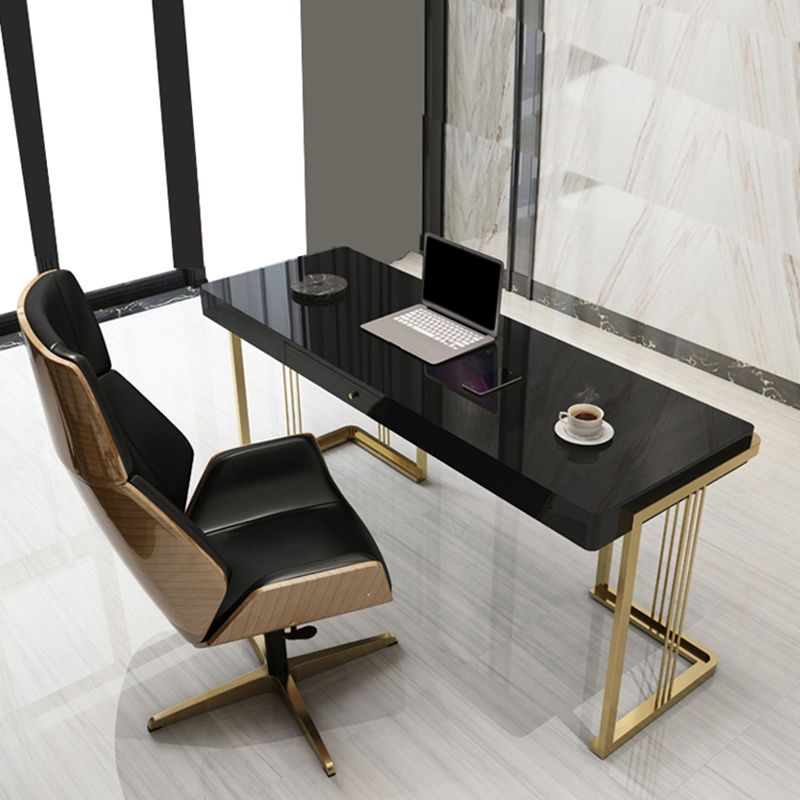 Artificial Wood Writing Desk Rectangular Sled Office Desk for Office Clearhalo 'furn' 'furn_office_desk' 'Furniture' 'Office Desks' 'Office Furniture' 'office_desk' 1200x1200_1d17ea1e-3ff7-4184-8d5c-2b74f3130e37