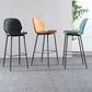 Scandinavian Matte Finish Leather Bar Stool Low Back Home Stool Clearhalo 'Bar Furniture' 'Bar Stools' 'bar_stools' 'Furniture' 'furniture_bar_stools' 'Kitchen & Dining Furniture' 1200x1200_1d17ed1d-9c94-44f9-a7b7-79dfd2f460a0