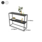 Storage Contemporary Iron Console Table with Shelf and Frame Base