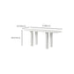 Modern White Dining Table Solid Wood Dinner Table for Dining Room