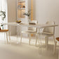 Modern Style 1/3/4 Pieces Dining Table Rectangle Stone Furniture in White