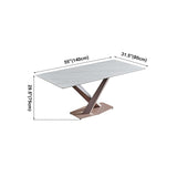 Traditional Luxury Dining Table White Sintered Stone Table with Rose Gold Frame Clearhalo ' dining_table' 'Dining Tables & Seating' 'Dining Tables' 'furn' 'furn_dining_table' 'Furniture' 'furniture_dining_table' 'Kitchen & Dining Furniture' 'kitchen&dining_furn' 'kitchen' 'kitchen_dining_table' 1200x1200_1d1c6c79-3c49-428b-8162-8fdb47e0dbad