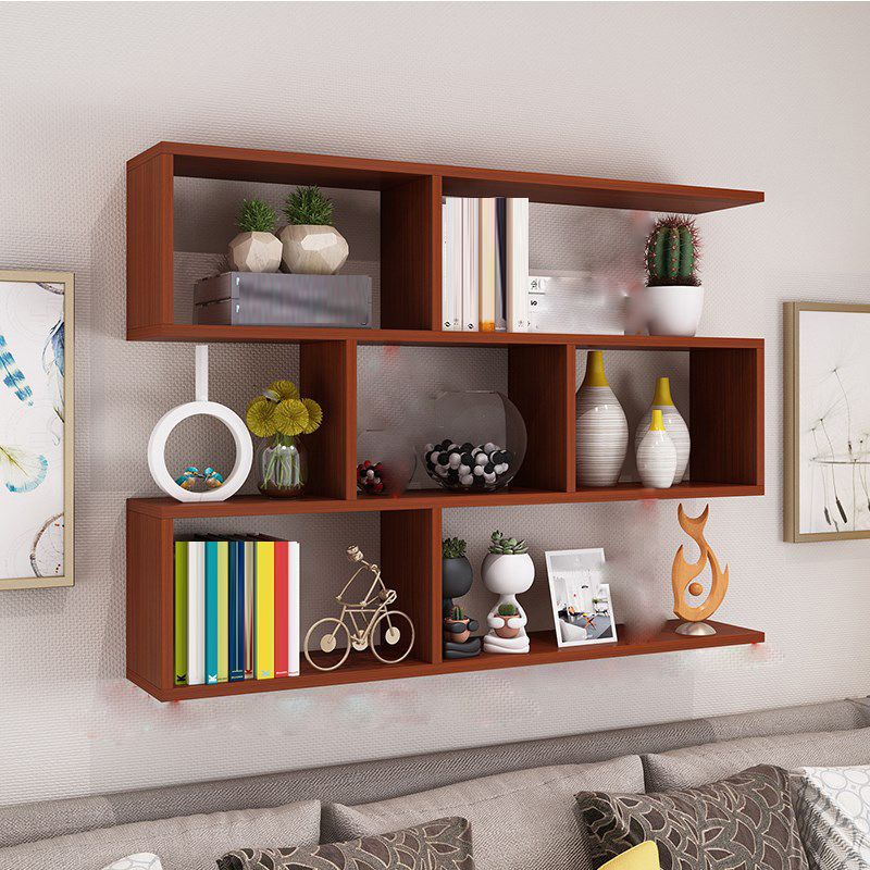 Modern Open Wall Mounted Shelf Bookcase Engineered Wood Bookshelf for Study Room Clearhalo 'Bookcases' 'furn' 'furn_bookcases' 'Furniture' 'Office Furniture' 1200x1200_1d1c8916-dedd-4623-a606-8cf918705b6a