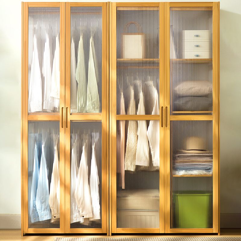 Modern Style Wardrobe Cabinet Wood Clothes Rail Wardrobe Armoire for Home