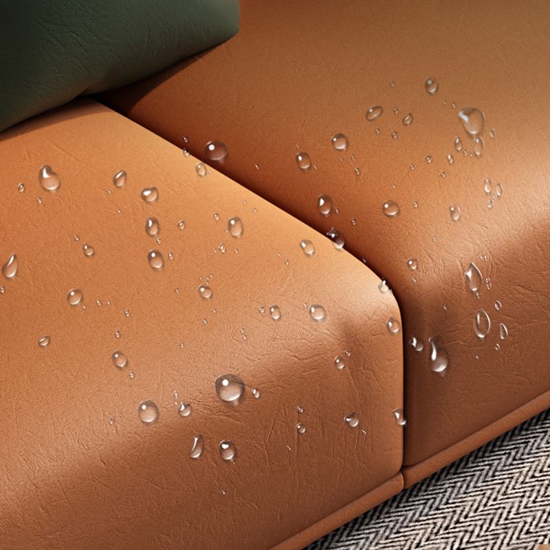 アパート用の現代的なルーズバックシート枕トップアームベージュソファ