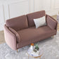 Square Arm Contemporary Settee Sofa Standard Velvet Settee Couch Clearhalo 'furn' 'furn_sofas' 'Furniture' 'Living Room Furniture' 'Sofa' 'sofas' 1200x1200_1d1ee175-1395-4c0e-8464-b25c3b6c47e5